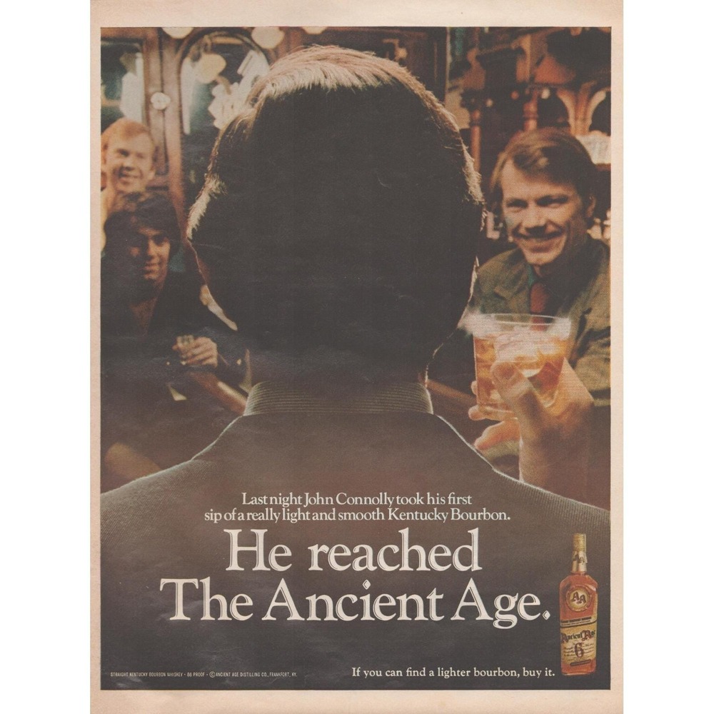 1971 Vintage Print Ad Ancient Age Kentucky Bourbon Whiskey Smooth Frankfort KY